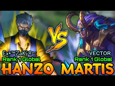 Super Intense Battle!! - Top 1 Global Hanzo [ Ex•™ᏃaKᎥ࿐ ] VS Top 1 Global Martis  [ ᴠᴇᴄᴛᴏʀ ] - MLBB