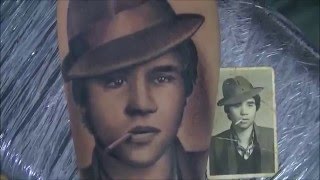 Portrait tattoo - time lapse