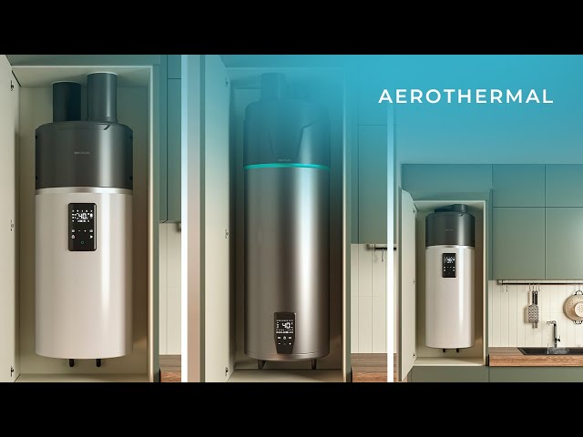 Termo Cecotec 80L mural Aerotermia WiFi Ecrã Táctil Classe A+ video