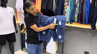 Vídeo de Bermuda Jeans 100% Rasgadinha Plus Size Masculina Cranc 32