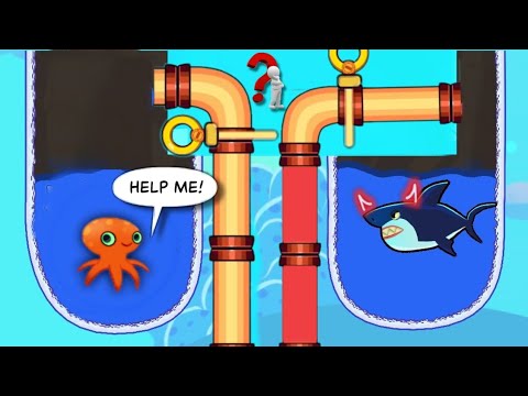 New save the fish game / New updated save  fish pull the pin mobile game / level 12196 - 12214