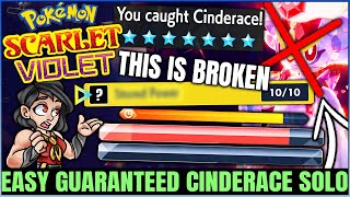 Solo 7 Star Cinderace Raid in 1 Attack GUARANTEED Every Time - Best Pokemon Scarlet Violet Guide!