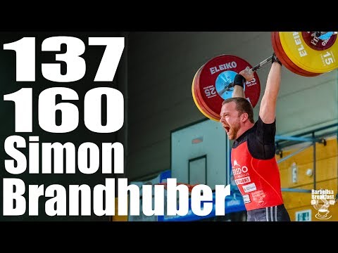Simon Brandhuber (69kg) 137kg Snatch 160kg Clean and Jerk - 2018 German Champion