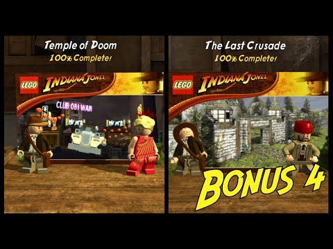 LEGO Indiana Jones 2 - Bonus 4 - Temple of Doom & Last Crusade Extra Levels | 100% Playthrough