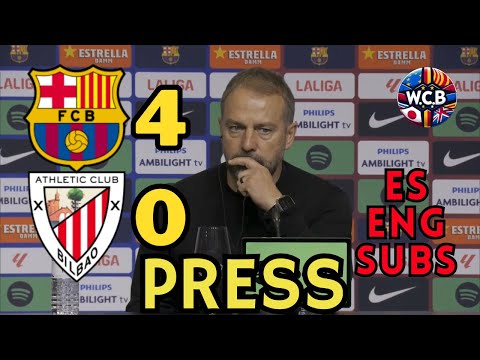 FLICK PRESS CONFERENCE FC BARCELONA 4 - 0 ATHLETIC LA LIGA J13  |  ES + ENG SUBS