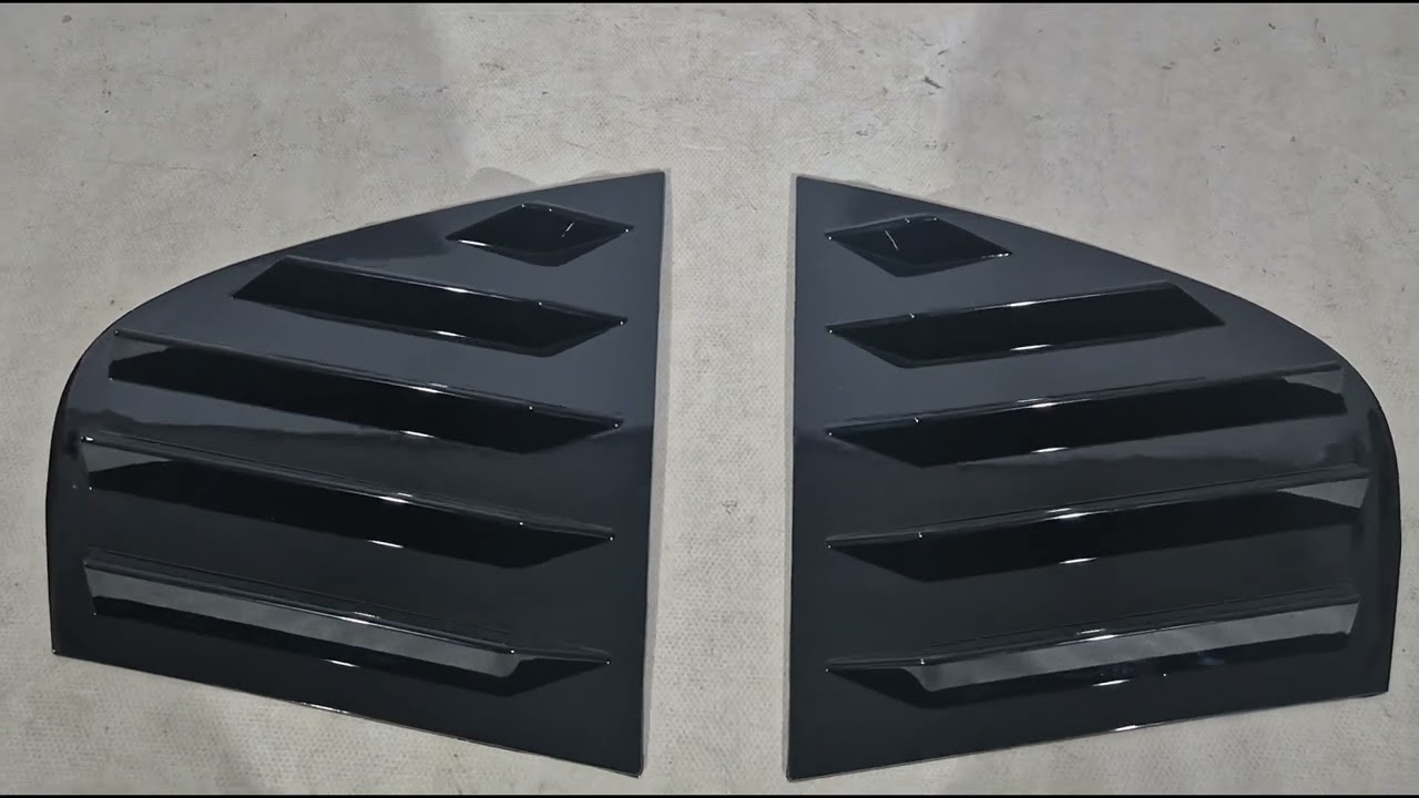 Накладки на задние окна DPT (Черный Глянец, 2шт) Video 1