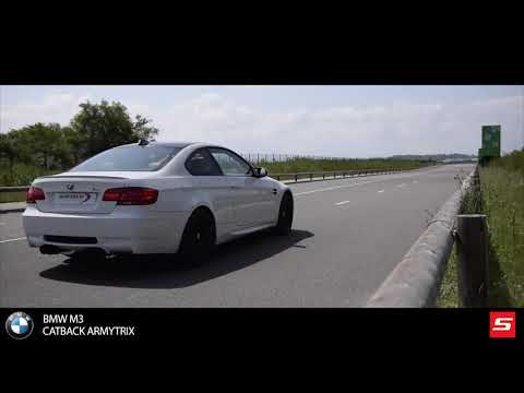 BMW M3 E92 w/ ARMYTRIX Cat-Back Valvetronic Exhaust by Shifttech, loud accelerations sounds!