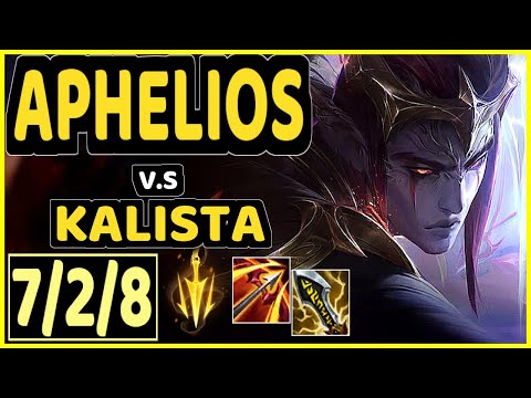 LOKEN (APHELIOS) vs KALISTA - QUADRAKILL 7/2/8 KDA BOTTOM ADC CHALLENGER GAMEPLAY - KR