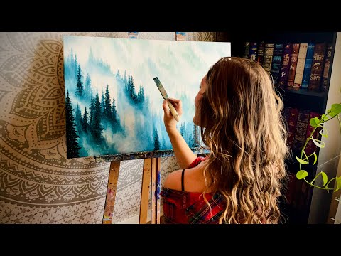 Painting a Misty Forest Landscape
