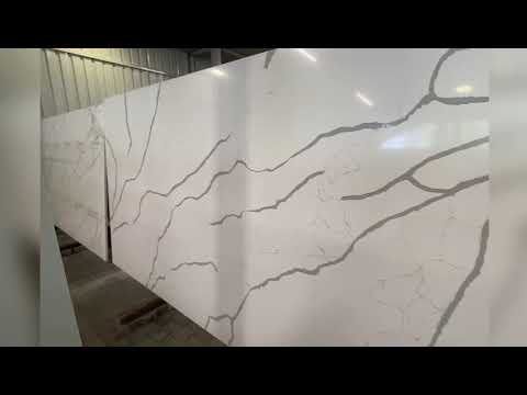 White Polished Quartz Stone Slab - RHINE SHINE, For counter, Thickness: 20 mm