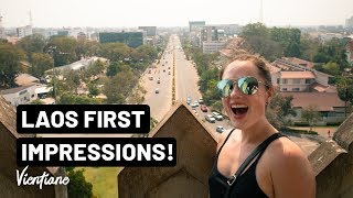 FIRST 24 HOURS in Vientiane, Laos - TOP SIGHTS &amp;amp; LOCAL FOOD | Vlog 049