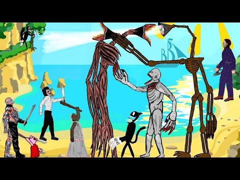 🔥Sirenhead vs Light Head, Cartoon Cat, Dog, Granny, Piggy, Jeff, Uber Jason, Scp 096, Michael Myers