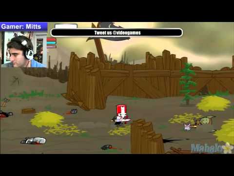 Castle Crashers Live Walkthrough - Battlefield - Mitts kills a Giant