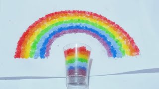 Rainbow craft 🌈 fake snow Summer camp activity ideas / Snow craft / Diy snow / Rainbow drawing