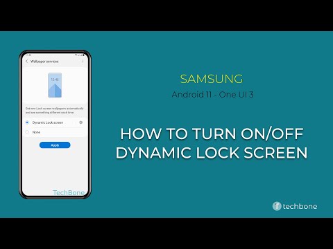 How to Turn On/Off Dynamic Lock screen - Samsung [Android 11 - One UI 3]
