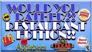 Would You Rather? Restaurant Edition! | This or That | Fun Fitness For Kids | Food | GoNoodle
