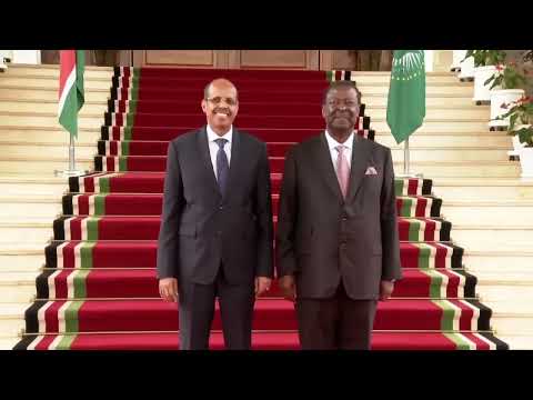 Kenya's 4th president Uhuru kenyatta meets William Ruto at Statehouse Nairobi for the DRC peace talk