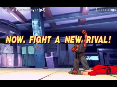 SFIII- 3rd Strike - Ken [nars] vs Ken [AC-Slayer] GGPO Best of 5 Runback