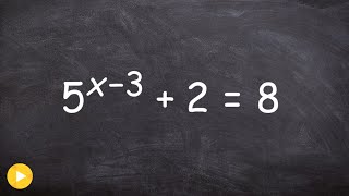 Using the change of base to help solve an exponential equation