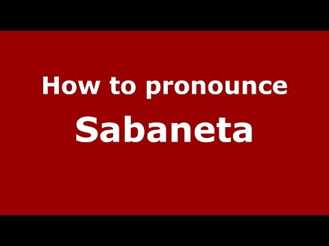 How to pronounce Sabaneta (Colombian Spanish/Colombia)  - PronounceNames.com