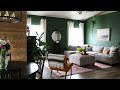 Dark Green Living Room Makeover | MOODY Transformation 😍 | SINGLE MOM DIARIES