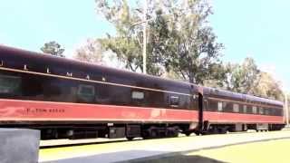 preview picture of video 'Restored Vintage Pullman passenger rail cars at Brookhaven, MS Nov 15, 2012'