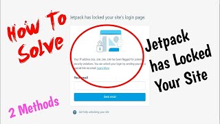 How to Fix Jetpack has locked your Site's Login page In WordPress 2025-2026
