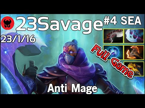 23Savage plays Anti Mage!!! Dota 2 Full Game 7.21