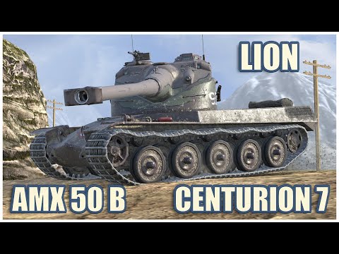 AMX 50 B, Centurion 7/1 & Lion Oscuro • WoT Blitz Gameplay