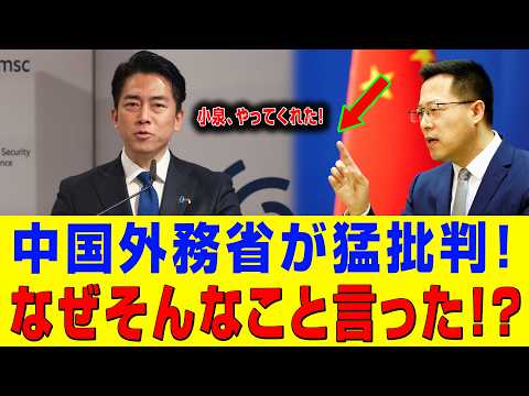 [Chinese Foreign Ministry Enraged] Beijing Reacts Violently to Shinjiro Koizumi&rsquo;s &ldquo;Single Remark&rdquo;...