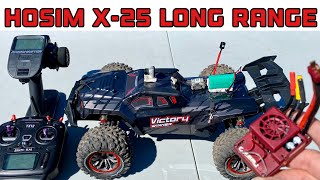 How to install independent esc and receiver on Hosim X25 for long distance