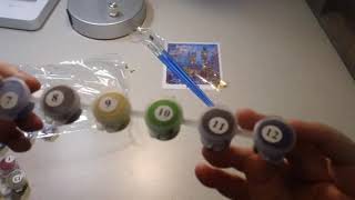 Unboxing of Paint by Numbers Kit from Victoria's Moon UK