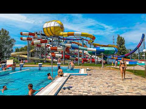 AquaCinema Water Park Walkthrough Tour | Kisvárda Hungary