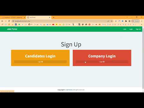 Job Portal System in PHP Application Projects