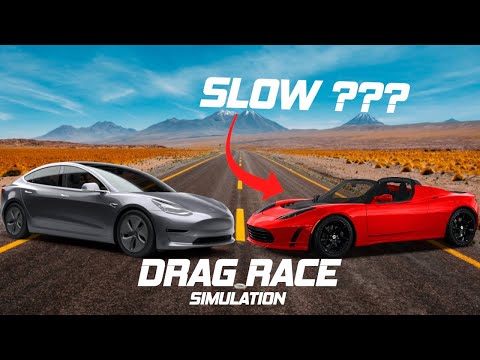 The Tesla Roadster is SLOW? 1/4 Mile Drag Race