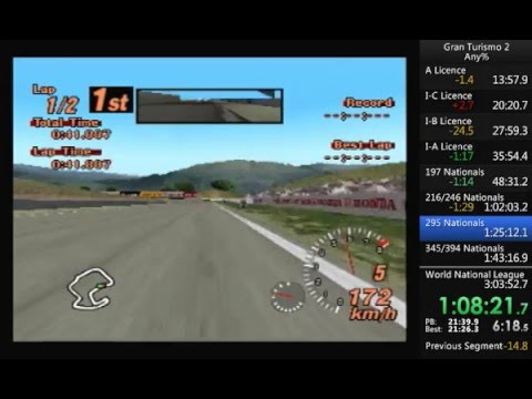 Gran Turismo 2 (PAL) Any% RTA Speedrun - 2:57:45
