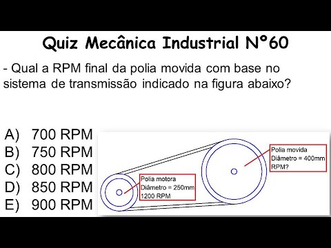 Quiz Mecânica Industrial - Vídeo 60