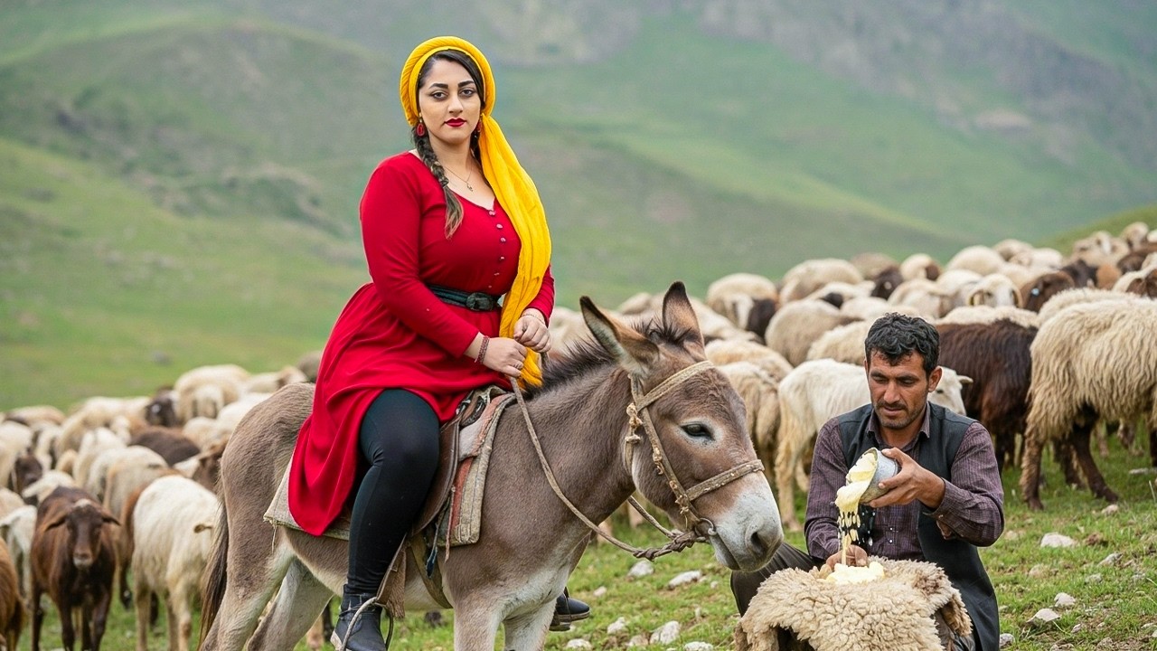 Iranian Nomads Daily Life | Village and Mountain Routine in Alborz