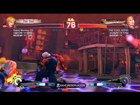 SSF4 AE: Rabid Monkey 23 (Ken) VS THE COOL KID93 (Cody)