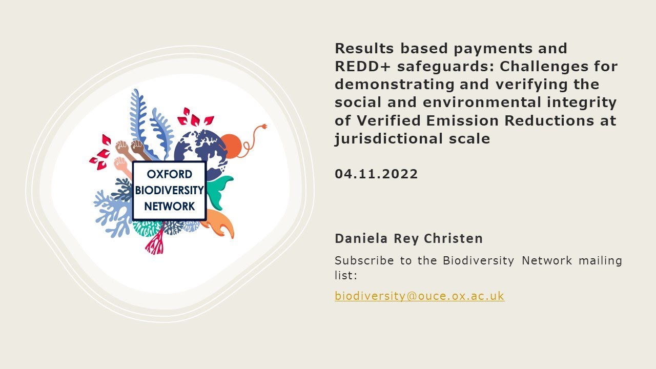 Results based payments and REDD++ safeguards - Daniela Rey Christen
