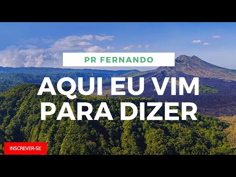 Aqui eu vim para Dizer ( Piano ) Pastor Fernando Rodrigues ( Liric )