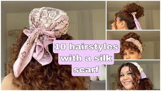 10 HAIRSTYLES WITH A SCARF FOR WAVY/CURLY HAIR