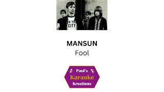 MANSUN- Fool (Karaoke)