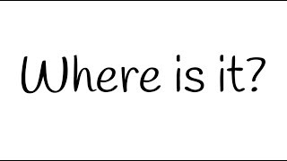 Where is it? Name Locations and Places in Speech Therapy