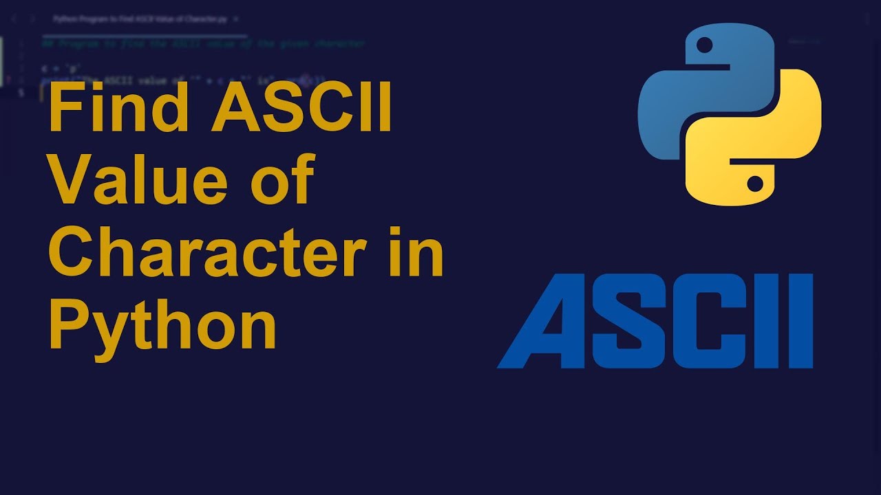 Find ASCII Value of Character in Python | Python Examples | Python Coding Tutorial | PythonInterview