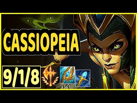 CASSIOPEIA VS RYZE - 9/1/8 KDA MID GAMEPLAY CHALLENGER I