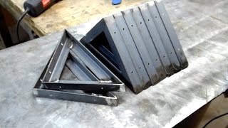 Welded metal shelf brackets