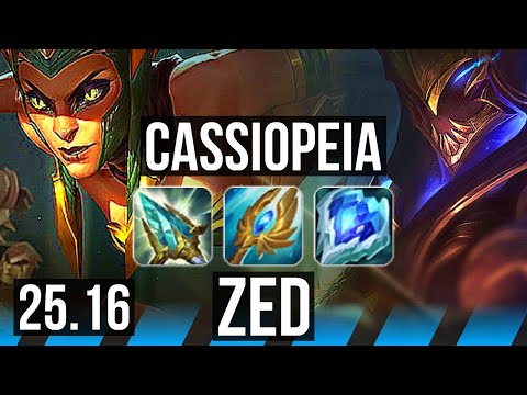 CASSIOPEIA vs ZED (MID) | KR Master | 25.16