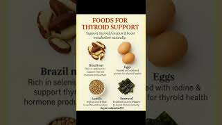 🦋 Top 4 Foods for Thyroid Support | Boost Metabolism Naturally 💪 #shorts