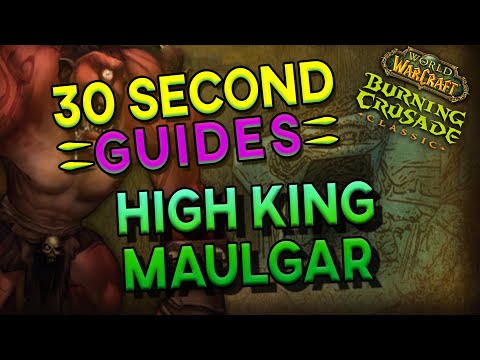 High King Maulgar - 30 Second Guides - Gruul's Lair